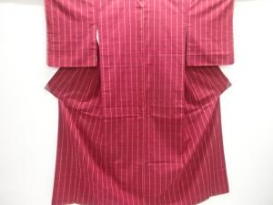 格子織り出し手織り紬着物